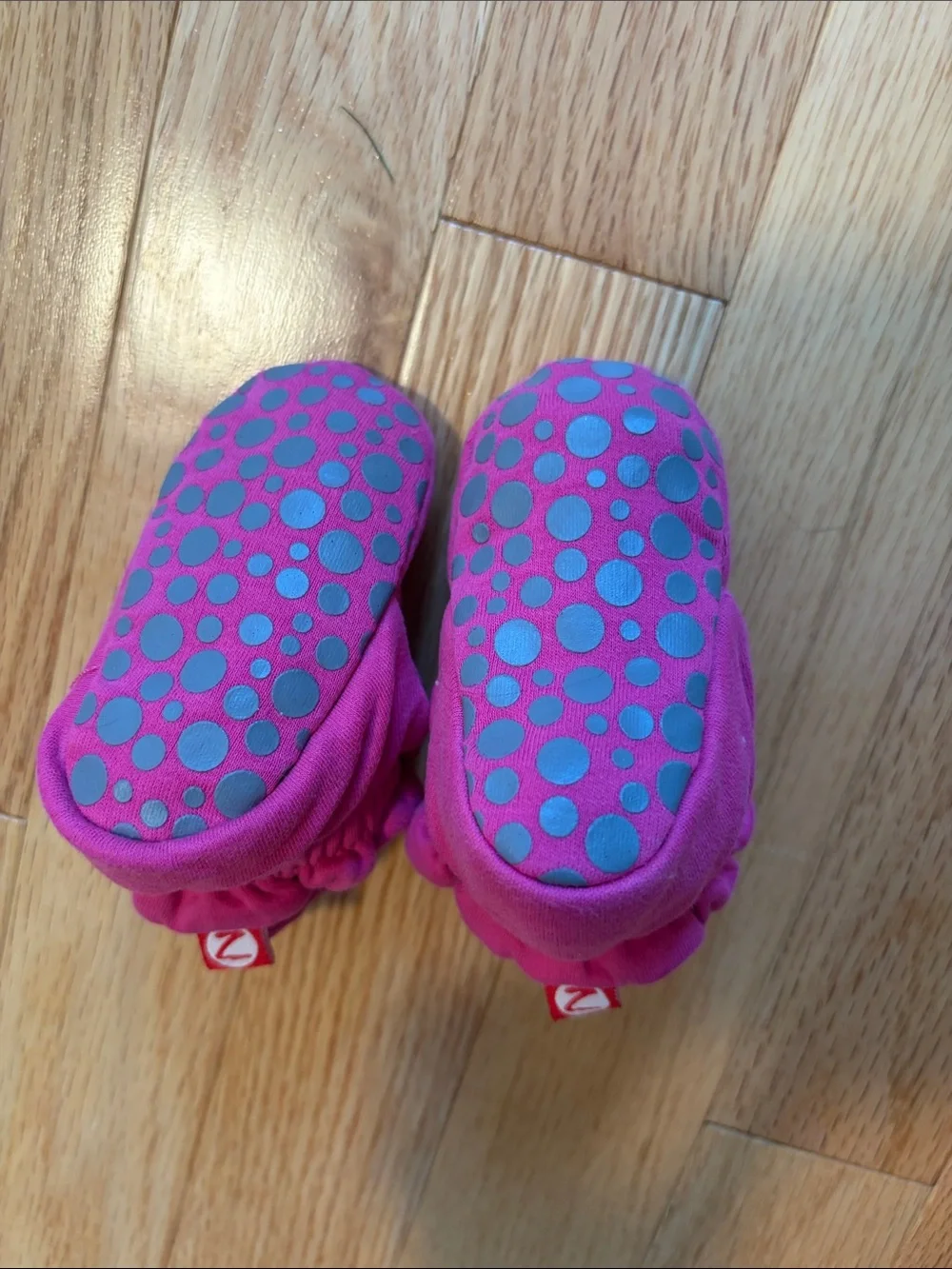 Organic Cotton Gripper Baby Bootie size 3-6m - Pink